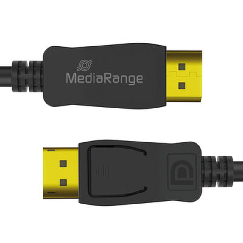 Mediarange displayport&trade; cable, ver. 2.1, 40GBps, 4k@120hz, 8k@60hz  2.0m, black, , medium-null
