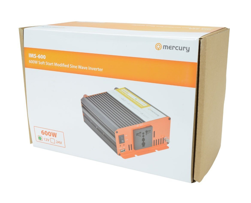 Product image: Mercury ims600-12 12vdc 600w inverter + USB 652.004uk, , medium-null