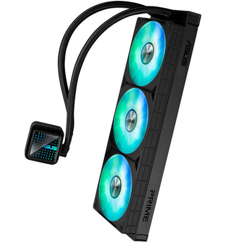 Asus prime lc 360 argb 360mm aio liquid CPU cooler triple 120mm pwm argb fans aura sync black-null