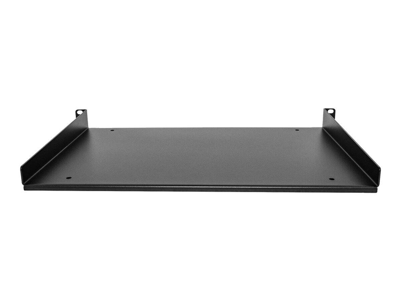 Startech.com 1u fixed server rack mount shelf, 12in deep steel universal cantilever tray for 19" av/data/network equipment rack with cage nuts & screws, 55lbs weight capacity, 12" deep - 1u network rack shelf - rack shelf - 1u - 19", , medium-null