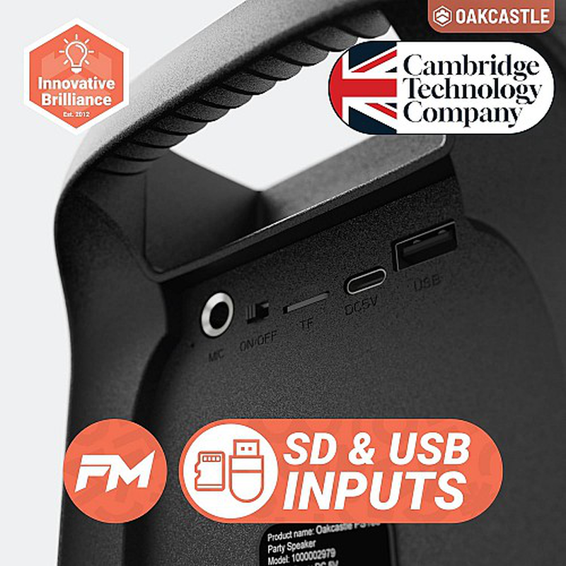 Majority ps200 oakcastle portable karaoke speaker 80w/bt/USB-null