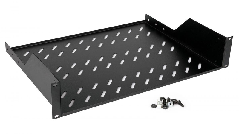Equip fixed shelf 19', 2u, 800mm, black, , medium-null