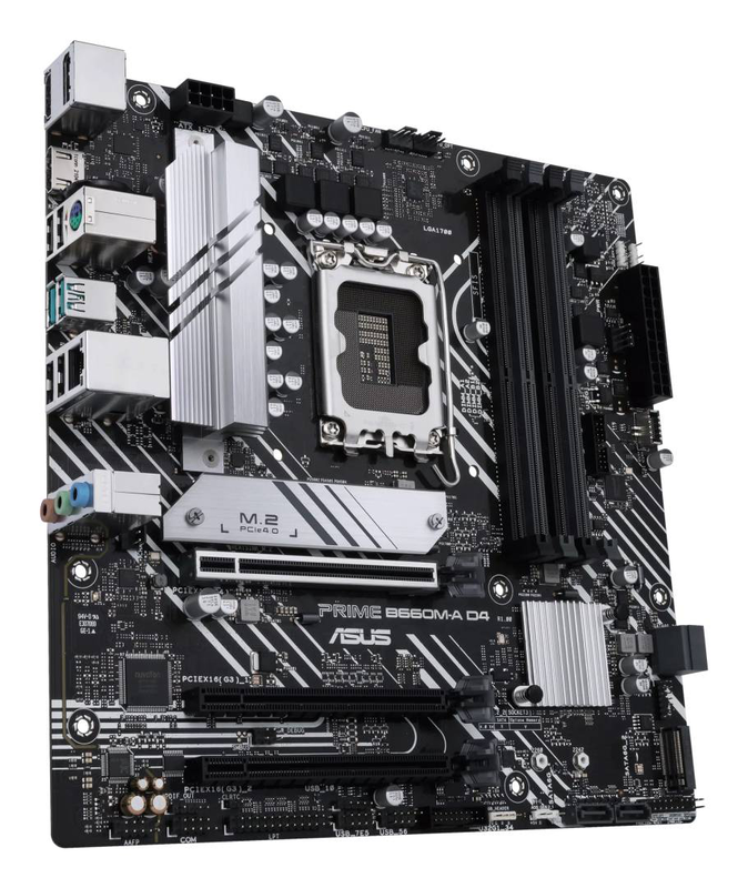 Asus prime b660m-a d4-csm business micro-atx motherboard lga 1700 intel b660 ddr4 pcie 4.0 dual m.2GBe HDMI dp black-null