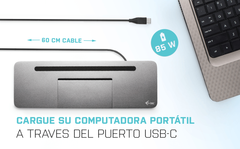 I-tec metal 4k triple display USB-c docking station HDMI vga displayport displaylink gigabit lan sd 85w pd 100w charger-null