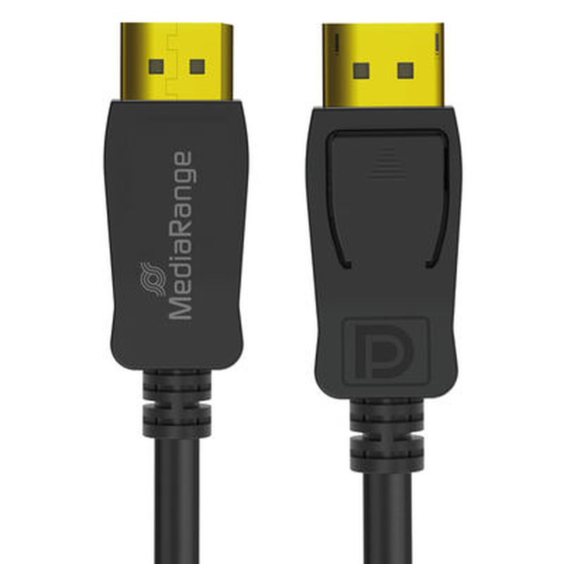 Mediarange displayport&trade; cable, ver. 2.1, 40GBps, 4k@120hz, 8k@60hz  2.0m, black, , medium-null