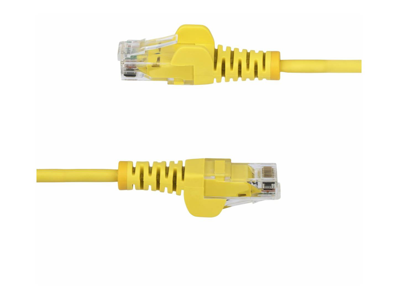 Startech.com 10m yellow slim cat6 ethernet cable, snagless, 28awg, lszh / patch cable / rj-45 (m) to rj-45 (m) / 10 m / 3.6 mm / utp / cat 5/5e/6 / ieee 802.3bt / halogen-free, snagless, stranded copper / yellow-null