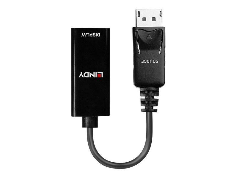 Lindy - video adapter - displayport (m) to HDMI (f) - black - 4k support-null