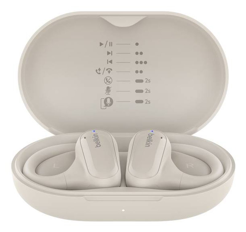 Belkin soundform clearfit, true wireless stereo (tws), calls/music/sport/everyday, headset, sand, , medium-null