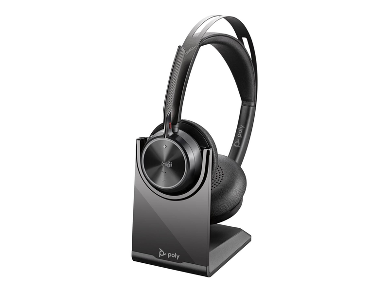 Poly voyager focus 2-m / headset / on-ear / bluetooth / wireless / active noise cancelling / USB-c via bluetooth adapter / black / certified for microsoft teams, , medium-null