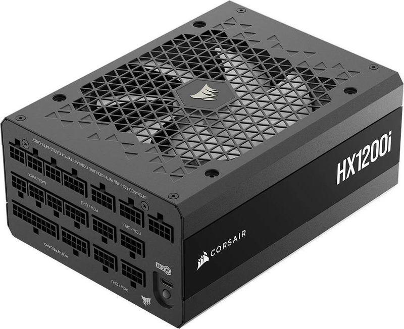 Corsair hx1200i hxi series 1200w cp-9020307-eu atx 3.1 fully modular power supply 80 plus platinum 12v-2x6 black-null