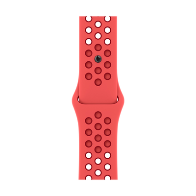41mm bright crimson/gym red nike sport band, Red, medium
