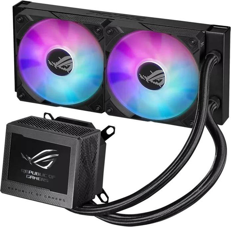 Asus rog ryujin III 240 argb aio liquid CPU cooler 240mm 3.5 inch lcd asetek lga1700 am5 am4 black-null