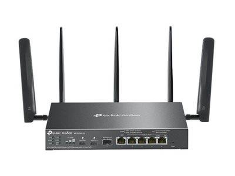 Tp-link omada er706wp-4G ax3000 Wi-Fi 6 4g+ vpn gateway router dual-sim 5x gigabit 4-port poe+ white-null