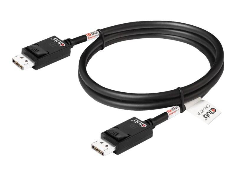 Club 3d - displayport cable - displayport (m) to displayport (m) - displayport 2.1 - 1.2 m - 4k120hz support, 8k60hz support, bi-directional, 10k30hz (10240x4320) support, vesa dp80 certified, , medium-null