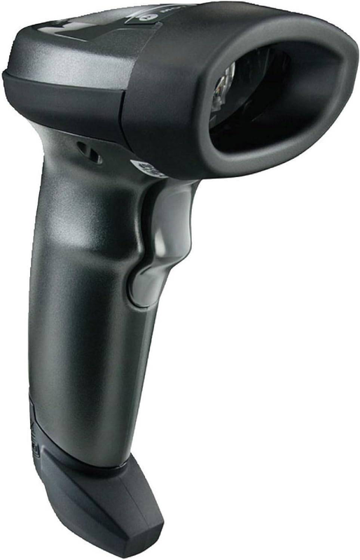 Zebra li2208 li2208-sr7u2100sgw 1d linear imager barcode scanner USB kit with cable and stand reads screens black-null
