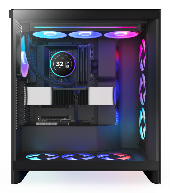 Nzxt kraken elite 360 rgb aio liquid CPU cooler 360mm 3x120mm fans 2.72in 640x640 lcd intel AMD black-null