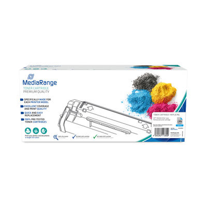 Mediarange toner cartridge, for printers using hp cf541x/203x, with chip, cyan, , medium-null