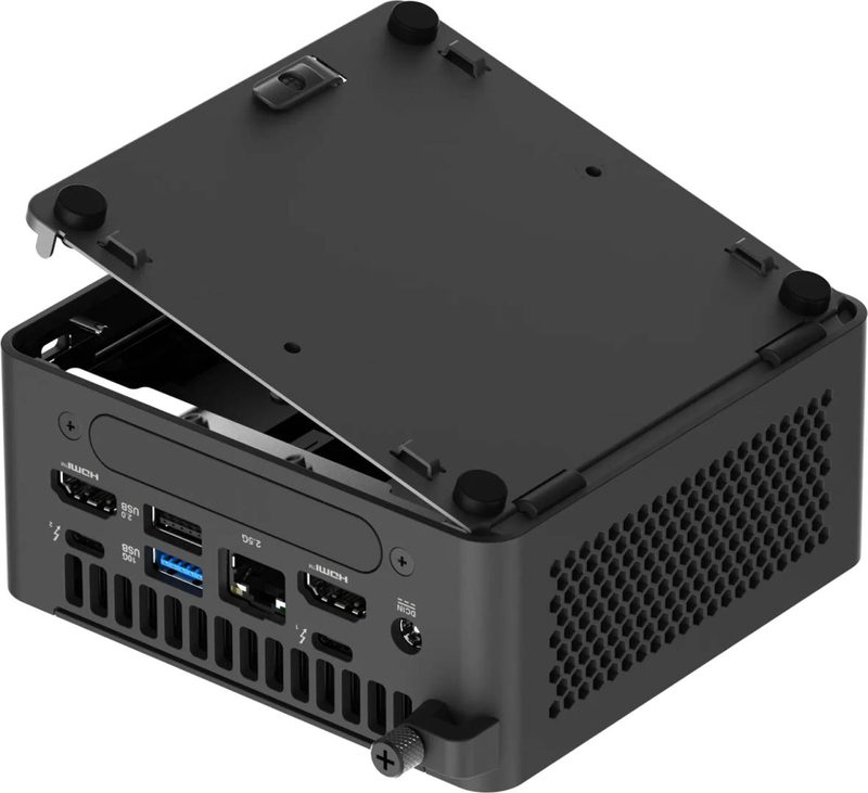 Asus nuc 15 pro tall kit rnuc15crhv700002 barebone Intel Core ultra 7 265h vpro arc 140t Wi-Fi 7 thunderbolt 4 no ram no SSD no os black-null