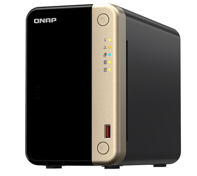 Qnap nas 2-bay tower intel quad-core, 8GB ram, pcie slot, dual 2.5GBe, HDMI 2.1 & SSD caching ts-264, , medium