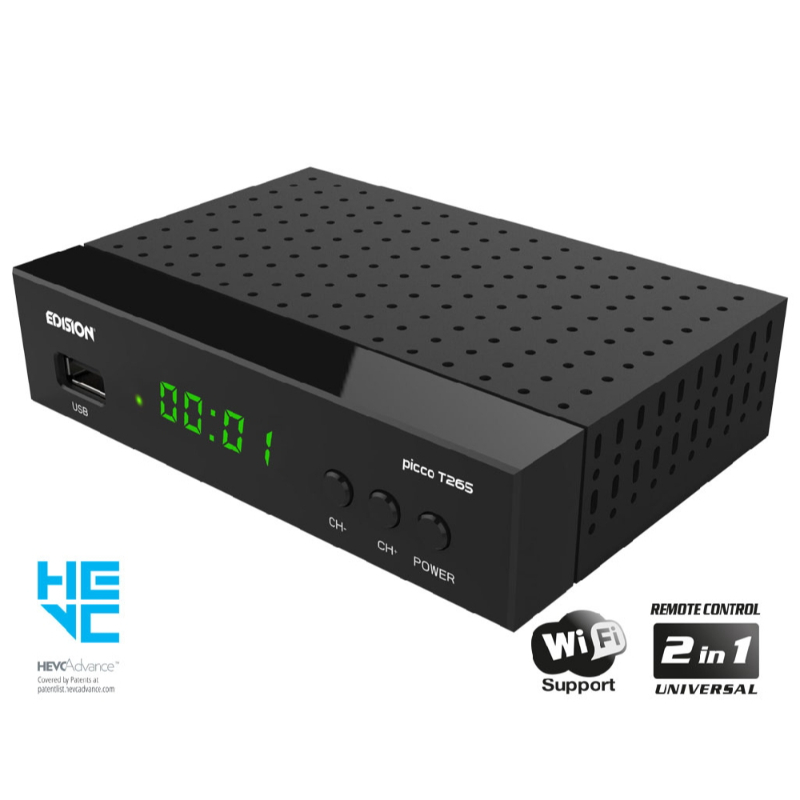 Edision picco t265 dvb-t2 HD terrestrial receiver, , medium-null