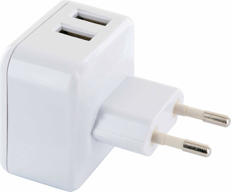 Schwaiger power4you standard / power adapter / 2.4 a / 2 output connectors (USB) / white, , medium-null