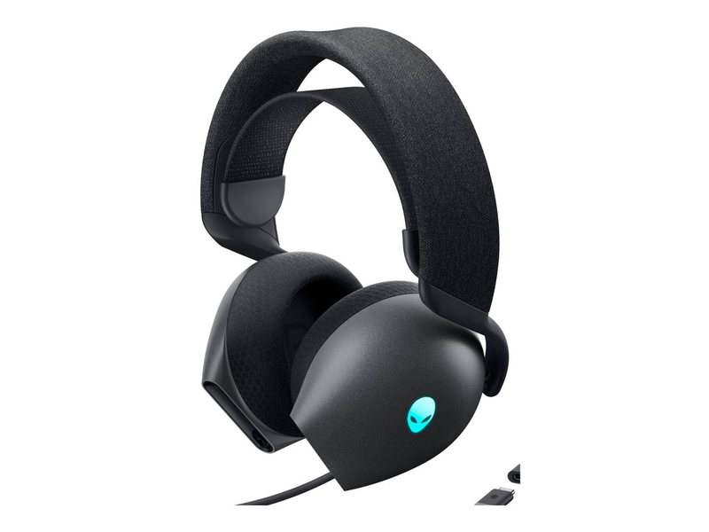 Alienware aw725h tri-mode wireless gaming headset 40mm hi-res drivers dolby atmos ai mic alienfx rgb dark grey-null