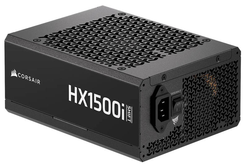 Corsair hx1500i shift 1500w atx 3.1 psu 80+ platinum cybenetics fully modular side-connectors icue 12v-2x6 black-null