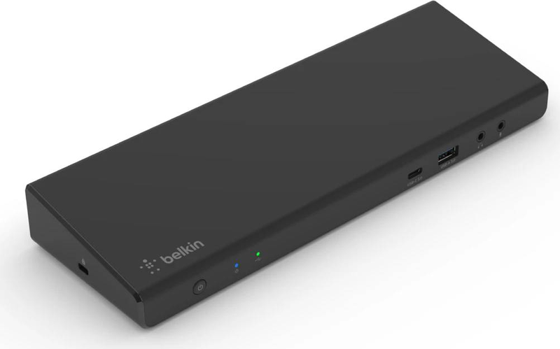 Belkin connect universal USB-c triple display dock inc007 displaylink 4k 85w pd 3xhdmi 2xdp 5xUSB-a USB-c gigabit ethernet audio black-null
