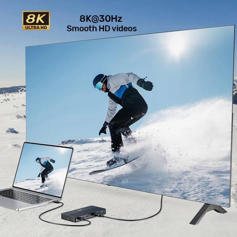 Product image: Unitek USB-c hub 13in1 8k triple display docking station d1104a01, , medium-null