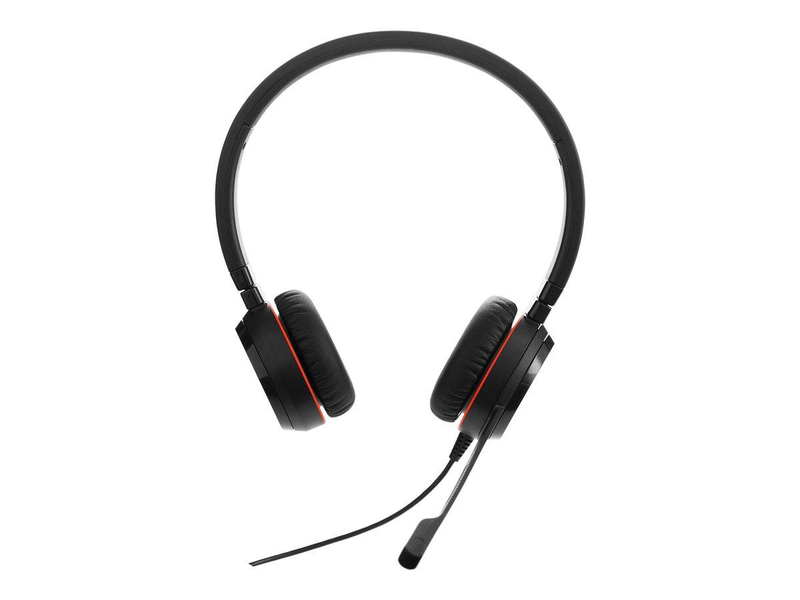 Jabra evolve 20 ms stereo 4999-823-309 wired USB-a on-ear office headset noise-cancelling mic busylight teams black-null