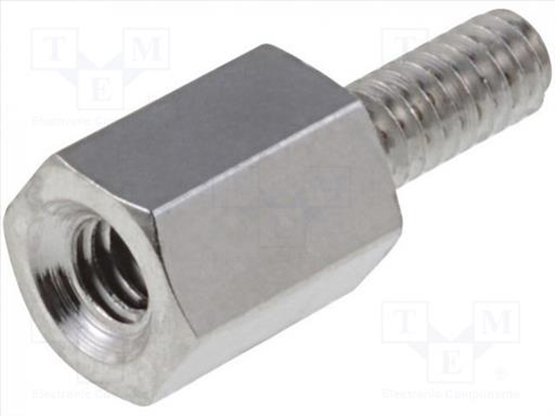 Screwed spacer sleeve int.thread: m2 5mm x3pcs, , medium-null