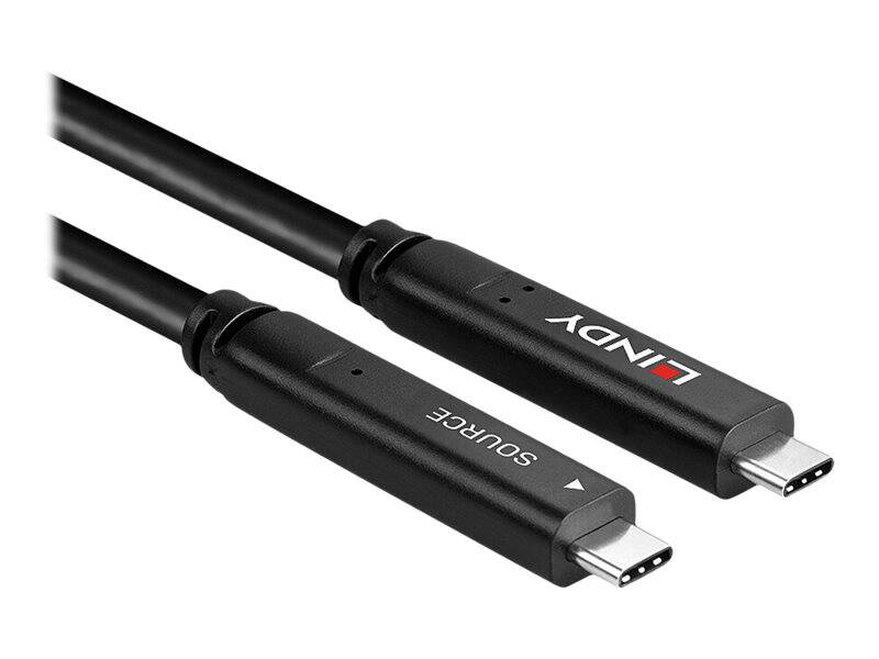 Lindy 43333 | 10m USB 3.2 Gen 2 & displayport 1.4 Type-C fibre optic hybrid cable | 10GBps | 4k@60hz | 60w pd | thunderbolt 3-null