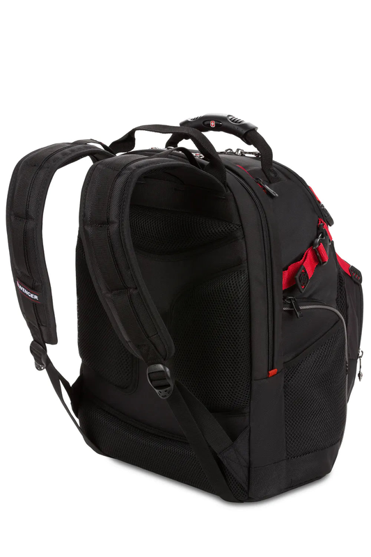 Wenger maxxum 16 inch laptop backpack - black/red, , medium image number null