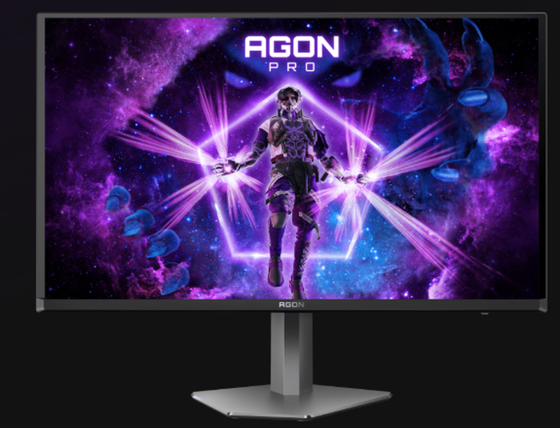 Aoc monitor 27'' gaming agon pro, OLED, 2560x1440, 80m:1, 240hz, 0.03ms, 1000 cd/m2, speakers, g-sync compatible, tilt, swivel, pivot, height adjustable, HDMI x 2, display port x 2, USB 3.2 x 2, black, , medium image number null
