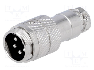 Microphone 5 pin  male plug for cable, , medium