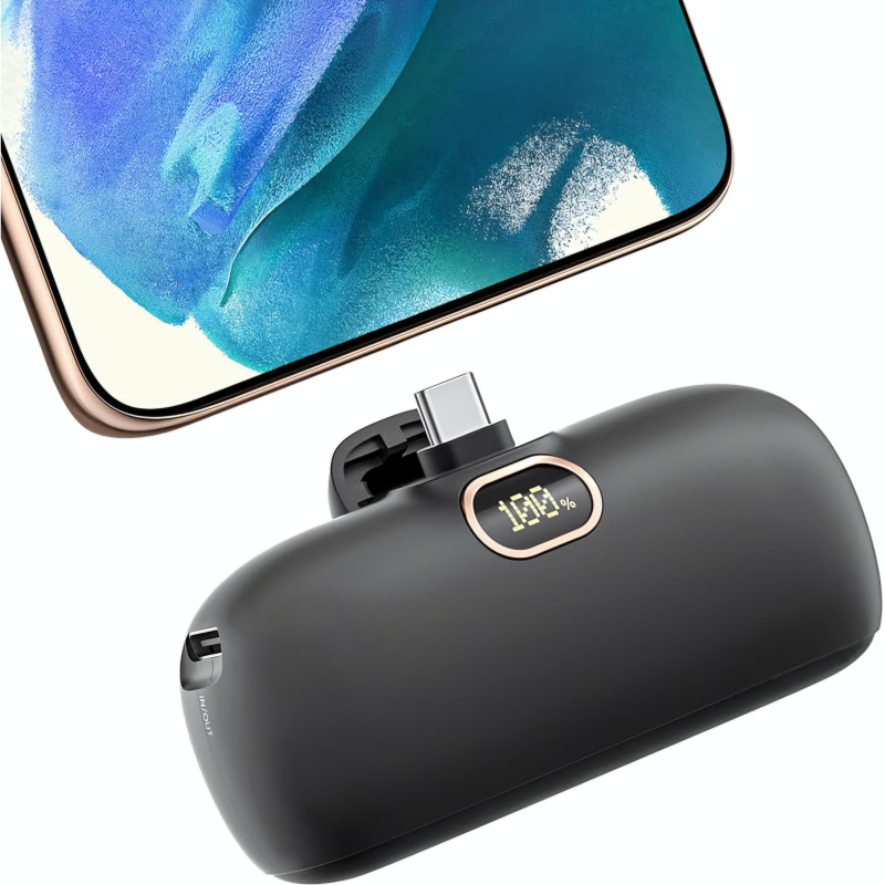 Mini capsule powerbank USB-c & lightning &upsilon;&pi;&omicron;&delta;&omicron;&chi;ή 6500mAh-null