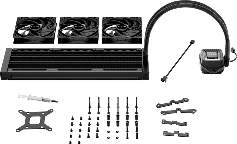 Be quiet! Pure loop 3 360mm black liquid CPU cooler aio triple pure wings 3 120mm fans copper base refillable-null