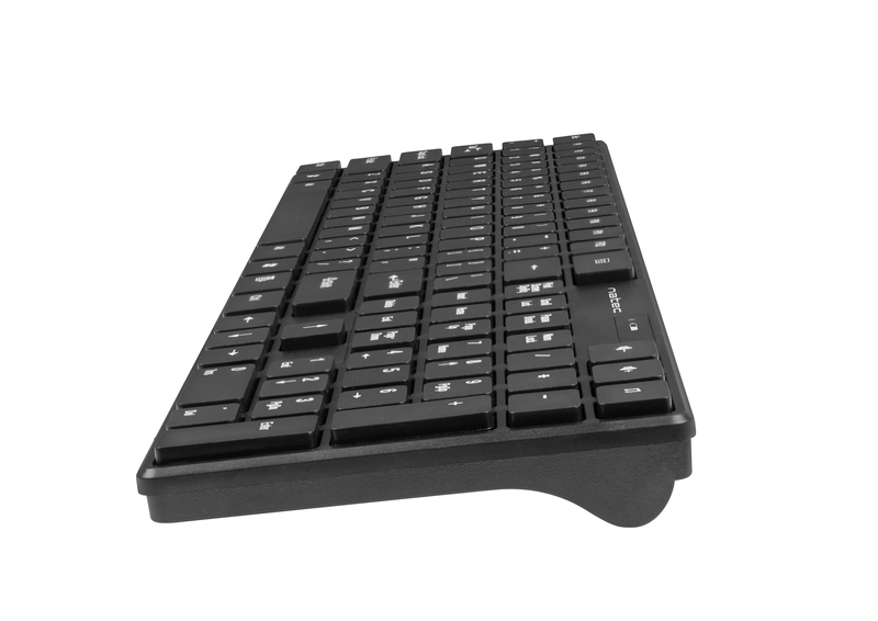 Natec stingray wireless keyboard & mouse combo black, , medium-null