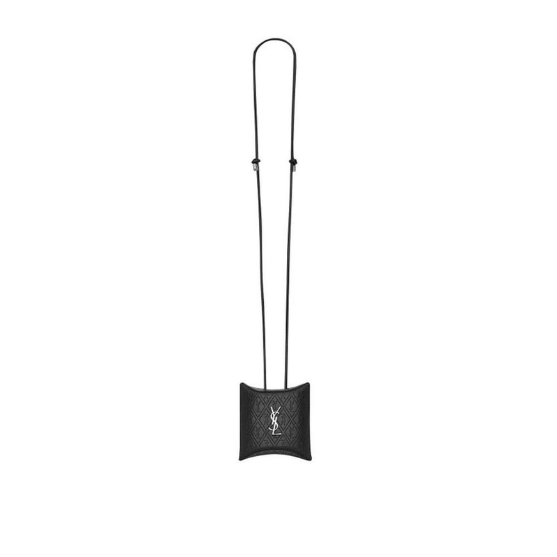 Black calfskin Airpod holder-null