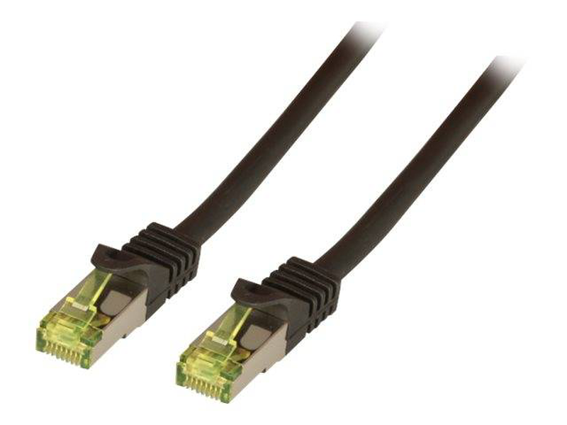 Efb-elektronik / patch cable / rj-45 (m) to rj-45 (m) / 1 m / sftp, pimf / cat 7 / booted, halogen-free, molded / black-null