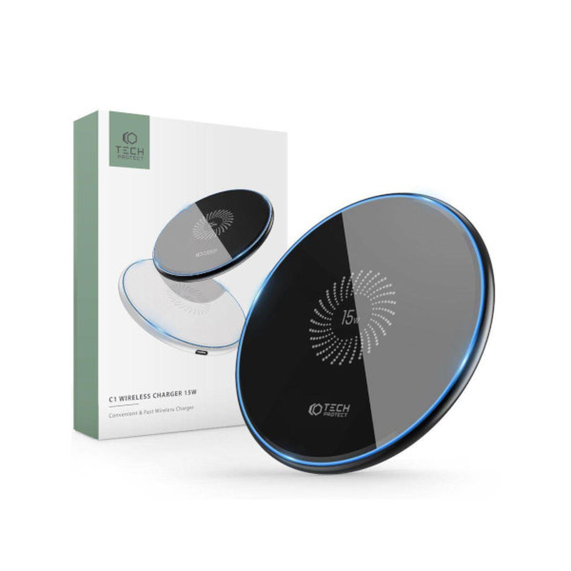 Tech-protect wireless charger 15w black, , medium-null