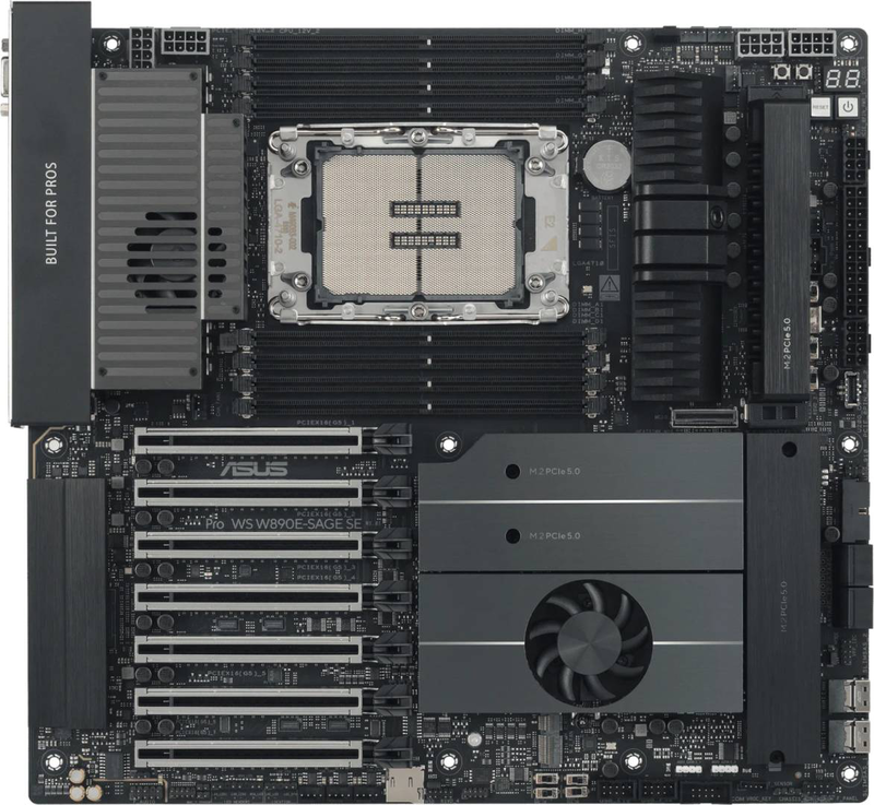 Asus pro ws w890e-sage se workstation motherboard socket lga 4710 intel w890 eeb 8x ddr5 rdimm pcie 5.0 dual 10GBe ipmi-null