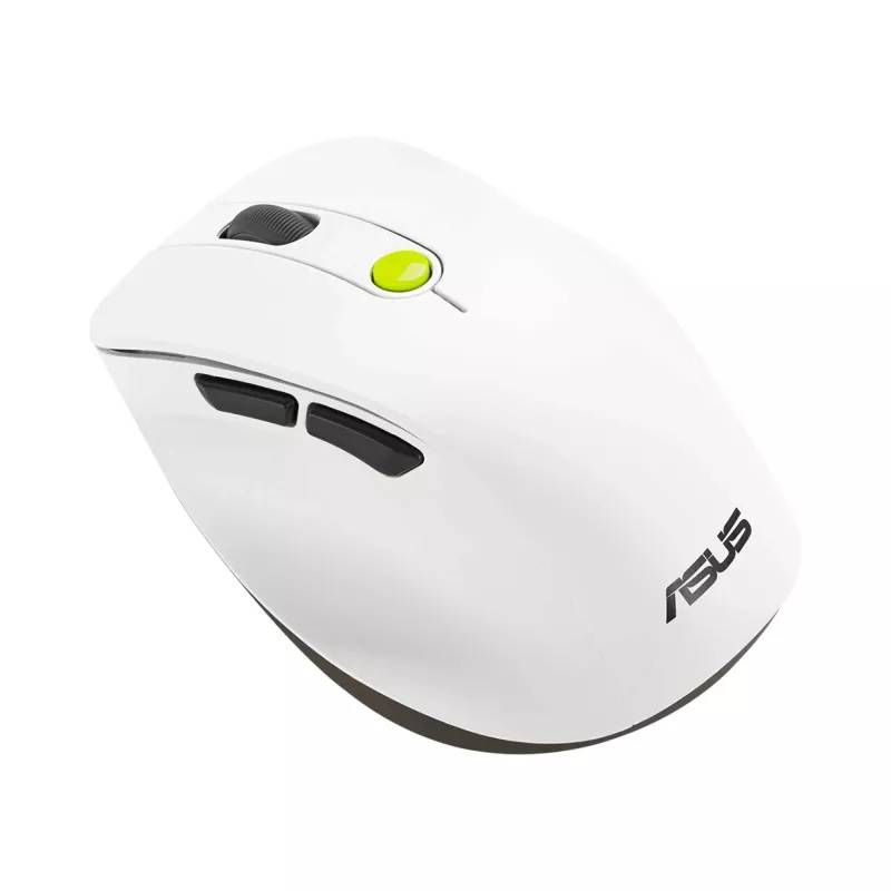Asus md105 wireless mouse volt green bluetooth + 2.4GHz optical 2400 dpi ergonomic right-handed side buttons-null