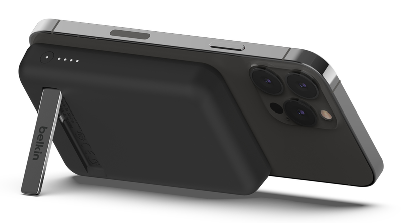 Belkin boostcharge magnetic wireless power bank 5k + stand (blk-bpd004btbk)-null