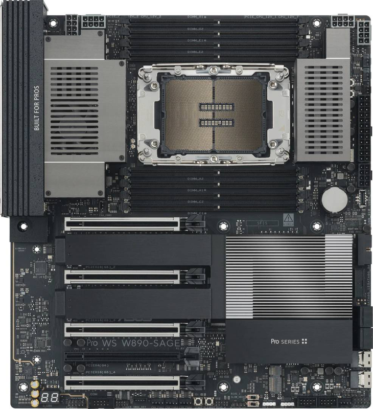 Asus pro ws w890-sage workstation motherboard socket lga 4710 intel w890 ceb 8x ddr5 rdimm pcie 5.0 10GBe 2.5GBe USB4-null