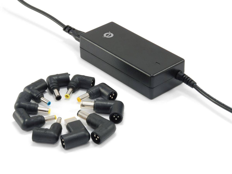 Conceptronic cnb65 65w universal laptop charger 15-20v with 10 tips and led indicators black-null
