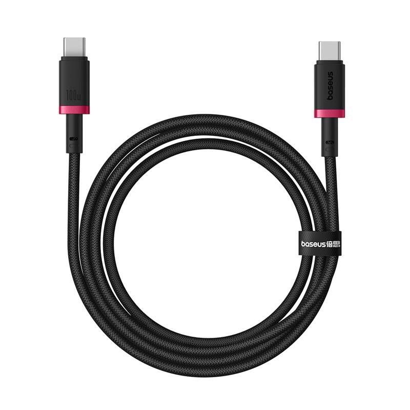 Baseus cable USB-c to USB-c dura braided 1.0m 100w black+red, , medium-null