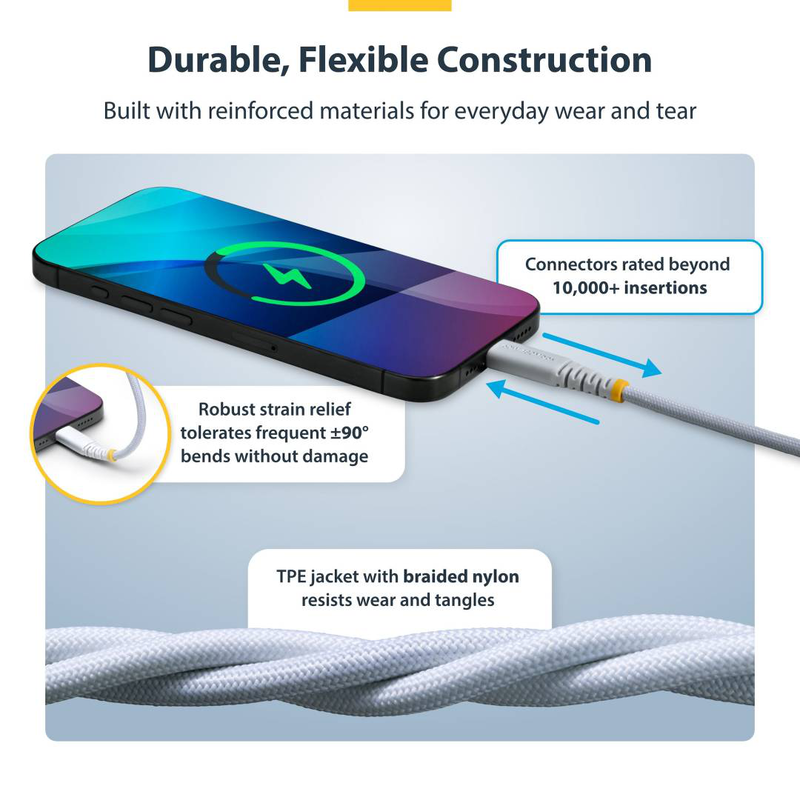 Startech.com USB-c cable 3 m | USB 2.0 | 60w | white-null