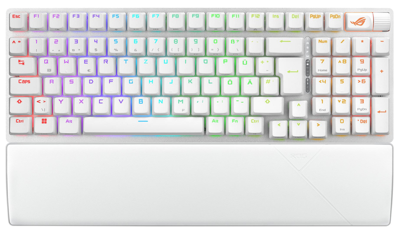 Asus rog strix scope II 96 wireless gaming keyboard 96% hot-swap rog nx tri-mode rgb german qwertz white-null