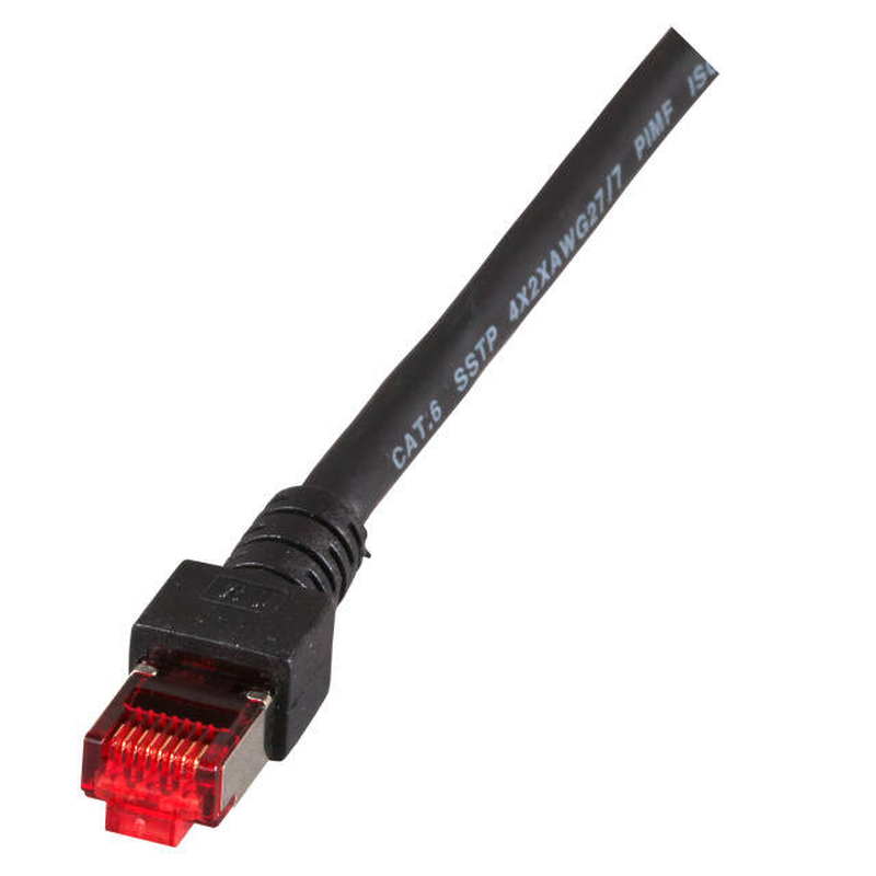 Efb-elektronik / patch cable / rj-45 (m) to rj-45 (m) / 0.25 m / sftp / cat 6 / booted, halogen-free / black-null